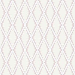 Galerie Wallcoverings Product Code EL21061 - Elisir Wallpaper Collection - Pink Silver White Colours - Modern Trellis Design