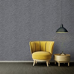 Galerie Wallcoverings Product Code ES31125 - Escape Wallpaper Collection - Grey, Silver, Black Colours - Leopard Print Design