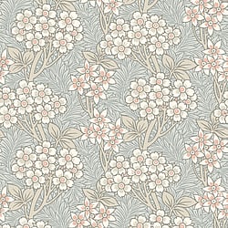 Galerie Wallcoverings Product Code ET12016 - Arts And Crafts Wallpaper Collection - Pale Blue Beige White Colours - Floral Vine Design