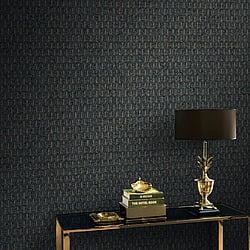 Galerie Wallcoverings Product Code F-VL6007 - Lustre Wallpaper Collection - Blue Colours - Geo Arch Design