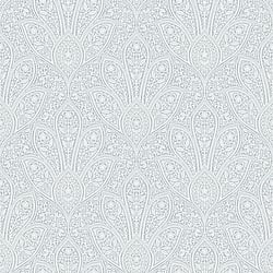 Galerie Wallcoverings Product Code FH37545 - Homestyle Wallpaper Collection - White Blue Colours - Distressed Paisley Design