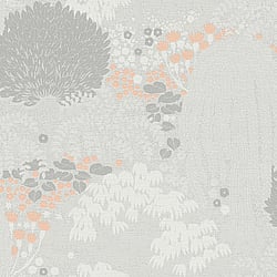 Galerie Wallcoverings Product Code FL61130 - Flourish Wallpaper Collection - Grey/Pink Colours - Fairytale Leaves Motif Design