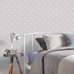 Galerie Wallcoverings Product Code G23109 - Deauville 2 Wallpaper Collection - Grey Beige White Colours - Deauville Star Design