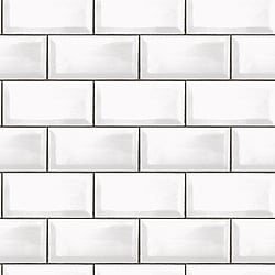 Galerie Wallcoverings Product Code G45445 - Just Kitchens Wallpaper Collection - Black White Colours - Metro Tile Design