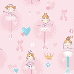 Galerie Wallcoverings Product Code G56002 - Just 4 Kids Wallpaper Collection - Pink Colours - Ballerinas Design