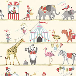 Galerie Wallcoverings Product Code G56545 - Just 4 Kids 2 Wallpaper Collection - Multicoloured Red Yellow Green Blue Pink Colours - Circus Parade Design