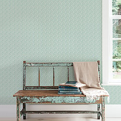 Galerie Wallcoverings Product Code G56693 - Small Prints Wallpaper Collection - Green Blue Brown Cream Colours - Emerald green, turquoise, navy Design