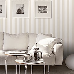Galerie Wallcoverings Product Code G67526 - Smart Stripes 3 Wallpaper Collection - Taupe Colours - Awning Stripe Design