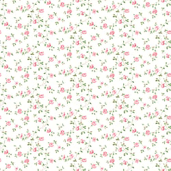Galerie Wallcoverings Product Code G67889 - Miniatures 2 Wallpaper Collection - Pink Green White Colours - Small Rose Trail Design