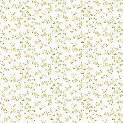 Galerie Wallcoverings Product Code G67891 - Miniatures 2 Wallpaper Collection - Yellow Green White Colours - Small Rose Trail Design