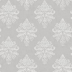 Galerie Wallcoverings Product Code G68670 - Palazzo 2 Wallpaper Collection - Silver Grey,White Colours - Medallion Damask Design