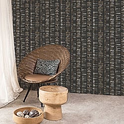 Galerie Wallcoverings Product Code G78281 - Bazaar Wallpaper Collection - Black Grey Tan Colours - Aztec Design