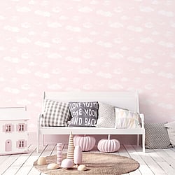 Galerie Wallcoverings Product Code G78358 - Tiny Tots 2 Wallpaper Collection - Pink Colours - Cloud Design