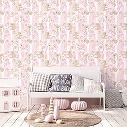 Galerie Wallcoverings Product Code G78387 - Tiny Tots 2 Wallpaper Collection - Pink Grey Glitter Colours - Koalas Design