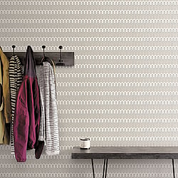 Galerie Wallcoverings Product Code GX37609 - Geometrix Wallpaper Collection - Black Grey Colours - Zig Zag Design
