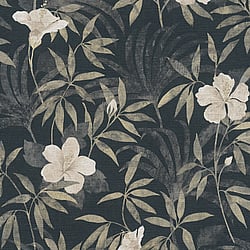 Galerie Wallcoverings Product Code HV41052 - Havana Wallpaper Collection - Brown Grey Black Colours - Havana Floral Motif Design