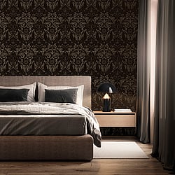 Galerie Wallcoverings Product Code LB25168 - Llewelyn-Bowen - Off The Wall Wallpaper Collection -  Damask Sauvage Design