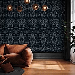 Galerie Wallcoverings Product Code LB25169 - Llewelyn-Bowen - Off The Wall Wallpaper Collection -  Damask Sauvage Design