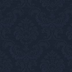 Galerie Wallcoverings Product Code SK34734 - Simply Silks 3 Wallpaper Collection - Navy Colours - Feathered Damask Design