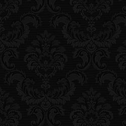 Galerie Wallcoverings Product Code SK34750 - Simply Silks 4 Wallpaper Collection - Black Colours - Feathered Damask Design