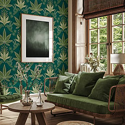 Galerie Wallcoverings Product Code TJ40114 - Mulberry Tree Wallpaper Collection - Green Colours - Abbey Design