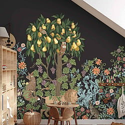 Galerie Wallcoverings Product Code TJ41500M - Mulberry Tree Wallpaper Collection - Black Colours - Paignton Mural Design