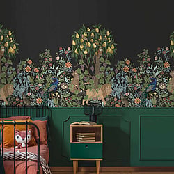 Galerie Wallcoverings Product Code TJ41700M - Mulberry Tree Wallpaper Collection - Black Colours - Abbotsbury Mural Design