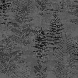 Galerie Wallcoverings Product Code TP21263 - Passenger Wallpaper Collection - Black Dark Grey Colours - Fern Print Design