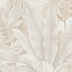 Galerie Wallcoverings Product Code WH30116 - Welcome Home Wallpaper Collection - Cream Colours - Tropical Leaves Design