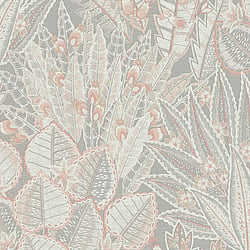 Galerie Wallcoverings Product Code WH30143 - Welcome Home Wallpaper Collection - Silver Grey Colours - Bohemian Floral Design