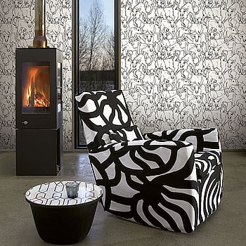 Galerie Wallcoverings Product Code 14106 - Marimekko Essentials Wallpaper Collection - White Black Colours -  