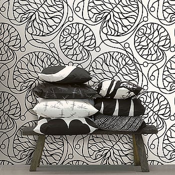 Galerie Wallcoverings Product Code 14131 - Marimekko Essentials Wallpaper Collection - Black White Colours -  