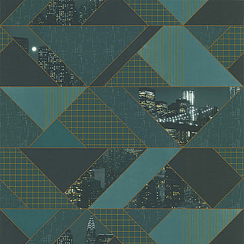 Galerie Wallcoverings Product Code 51192604 - Metropolitan Wallpaper Collection - Teal Colours -  