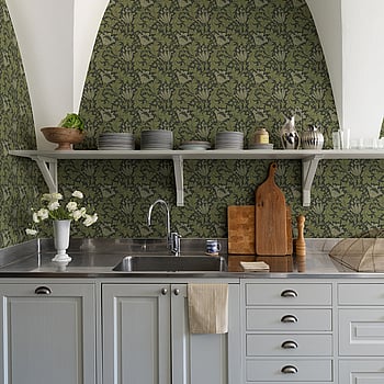 Galerie Wallcoverings Product Code 82005 - Hidden Treasures Wallpaper Collection - Green black Colours -  