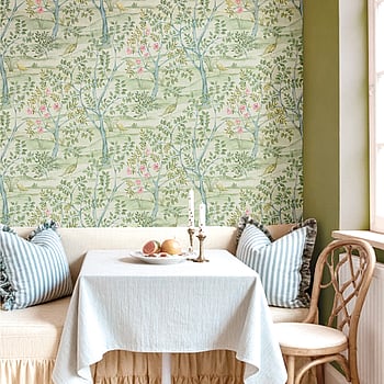 Galerie Wallcoverings Product Code 8317 - Blooming Garden Wallpaper Collection - Light Green Colours -  