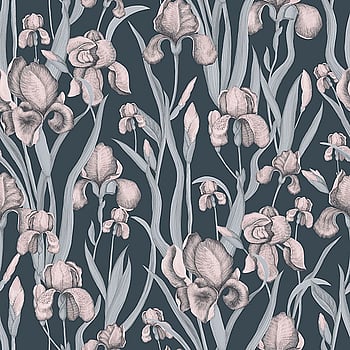 Galerie Wallcoverings Product Code EL21024 - Elisir Wallpaper Collection - Navy Blue Rose Gold Colours -  