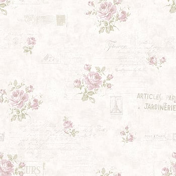 Galerie Wallcoverings Product Code G45085 - Vintage Rose Wallpaper Collection - Pink Cream Colours -  