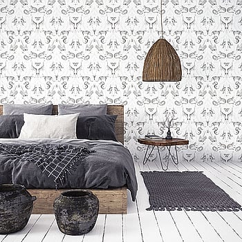 Galerie Wallcoverings Product Code G78314 - Bazaar Wallpaper Collection - White Greys Colours -  