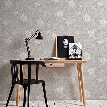 Galerie Wallcoverings Product Code HV41054 - Havana Wallpaper Collection - Beige Grey Metallic Colours -  