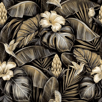 Galerie Wallcoverings Product Code NHW1002 - Enchanted Wallpaper Collection - Tan White Black Colours -  