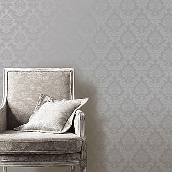 Galerie Wallcoverings Product Code SK34746 - Simply Silks 4 Wallpaper Collection - Metallic Silver Colours -  