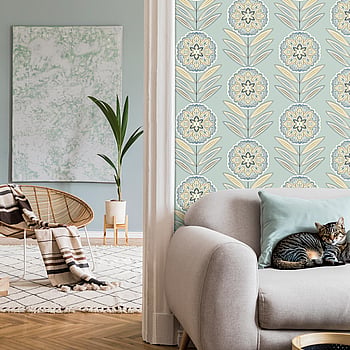 Galerie Wallcoverings Product Code TJ40208 - Mulberry Tree Wallpaper Collection - Blue Colours -  